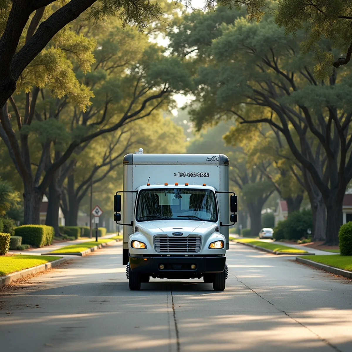 Pest control dispatch vehicle navigating Kingwood Drive and FM 1960 service corridors